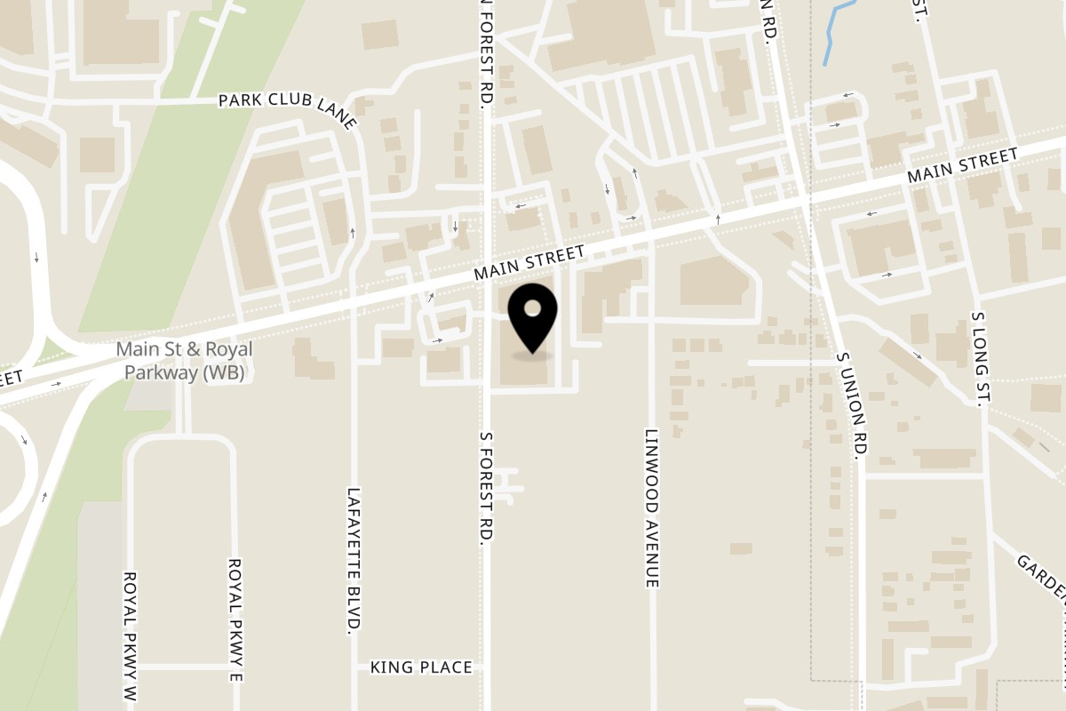 Map showing the location of Steelbound Williamsville on 5195 Main St in Buffalo